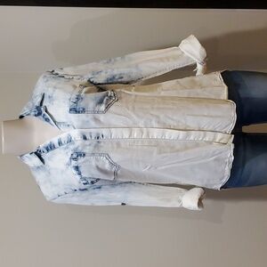 Acid wash denim shirt